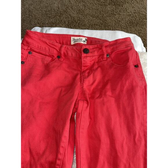 Scarlet Boulevard sz. 25 red/ coral jeans. Great pair, comfortable - Picture 5 of 9